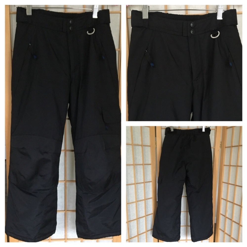 Slalom Black Ski/Snow Pants SZ S Boys